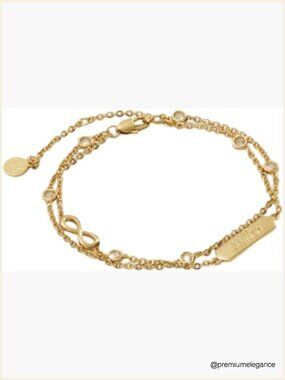 Infinity Chain Double Strand Link Bracelet Adjustable Sister Gift